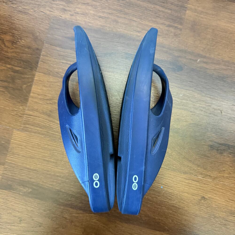 OOFOS OOriginal Thong Flip Flops Blue Unisex M5/W7 Recovery Comfort Support - Picture 6 of 7